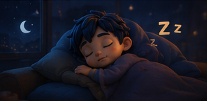 Sleeps at night — scene render